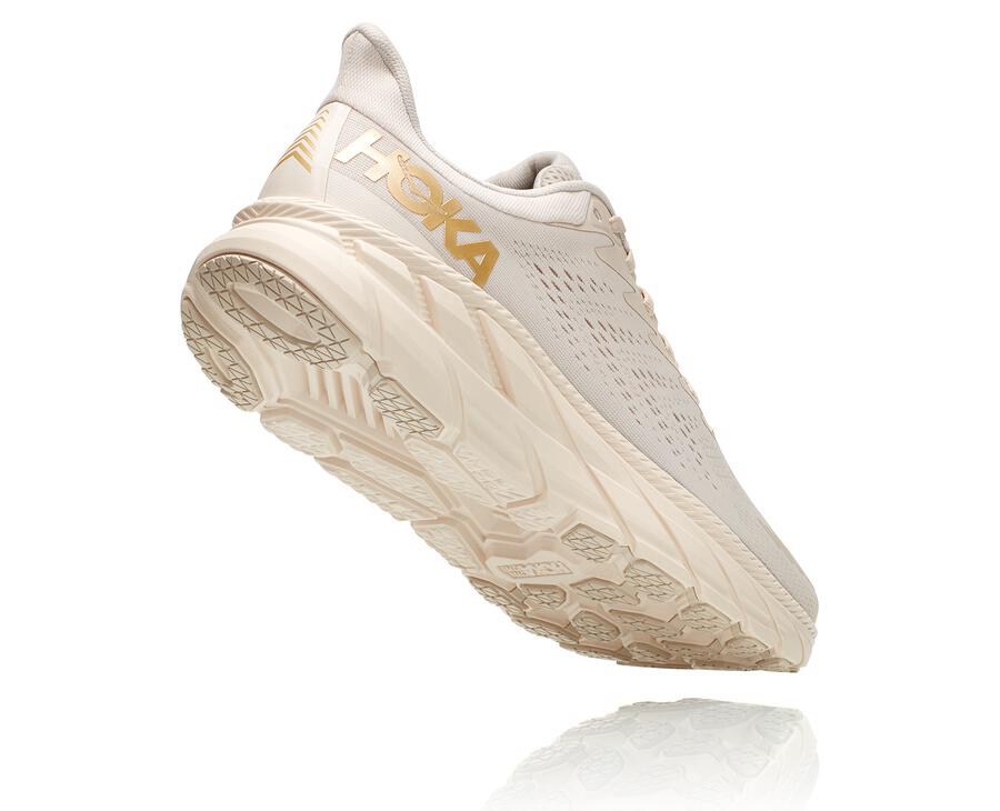 Hoka One One Mens Running Shoes - Clifton 7 - White - HLMF73581